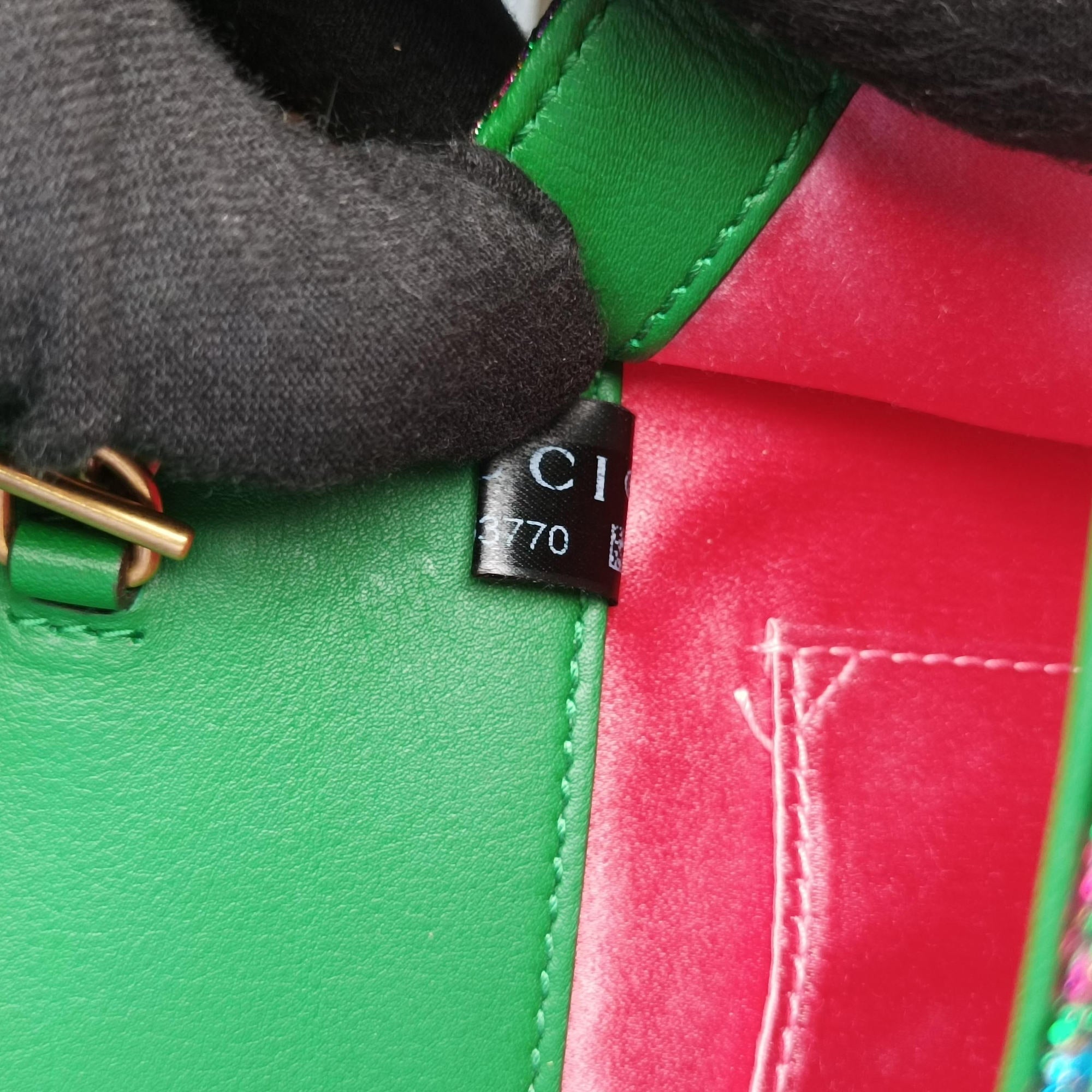 Pre-owned Gucci Brocade Broadway Green fabric 466925 shoulderbag | stylenewstar