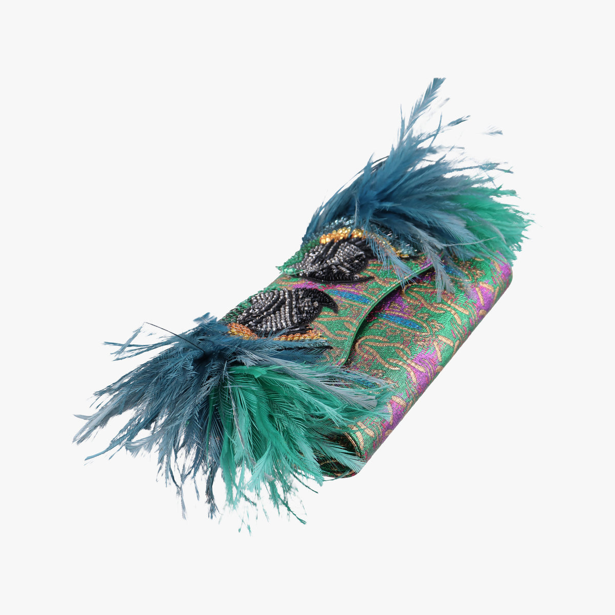 Pre-owned Gucci Brocade Broadway Green fabric 466925 shoulderbag | stylenewstar