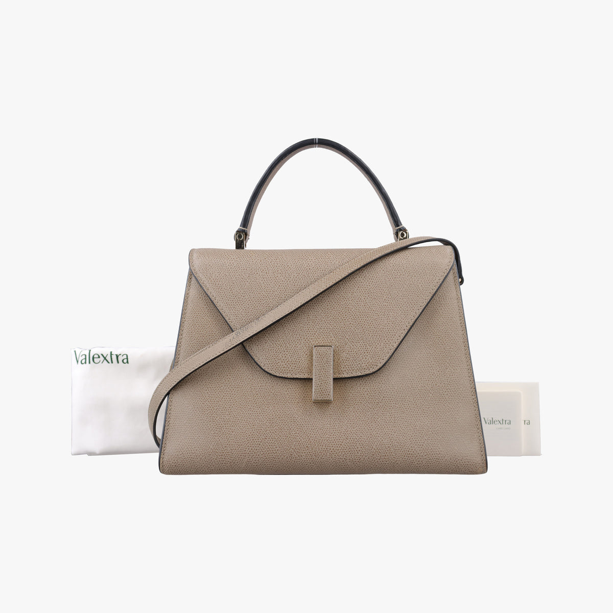 Secondhand Valextra Iside Grey Calfskin  shoulderbag | stylenewstar