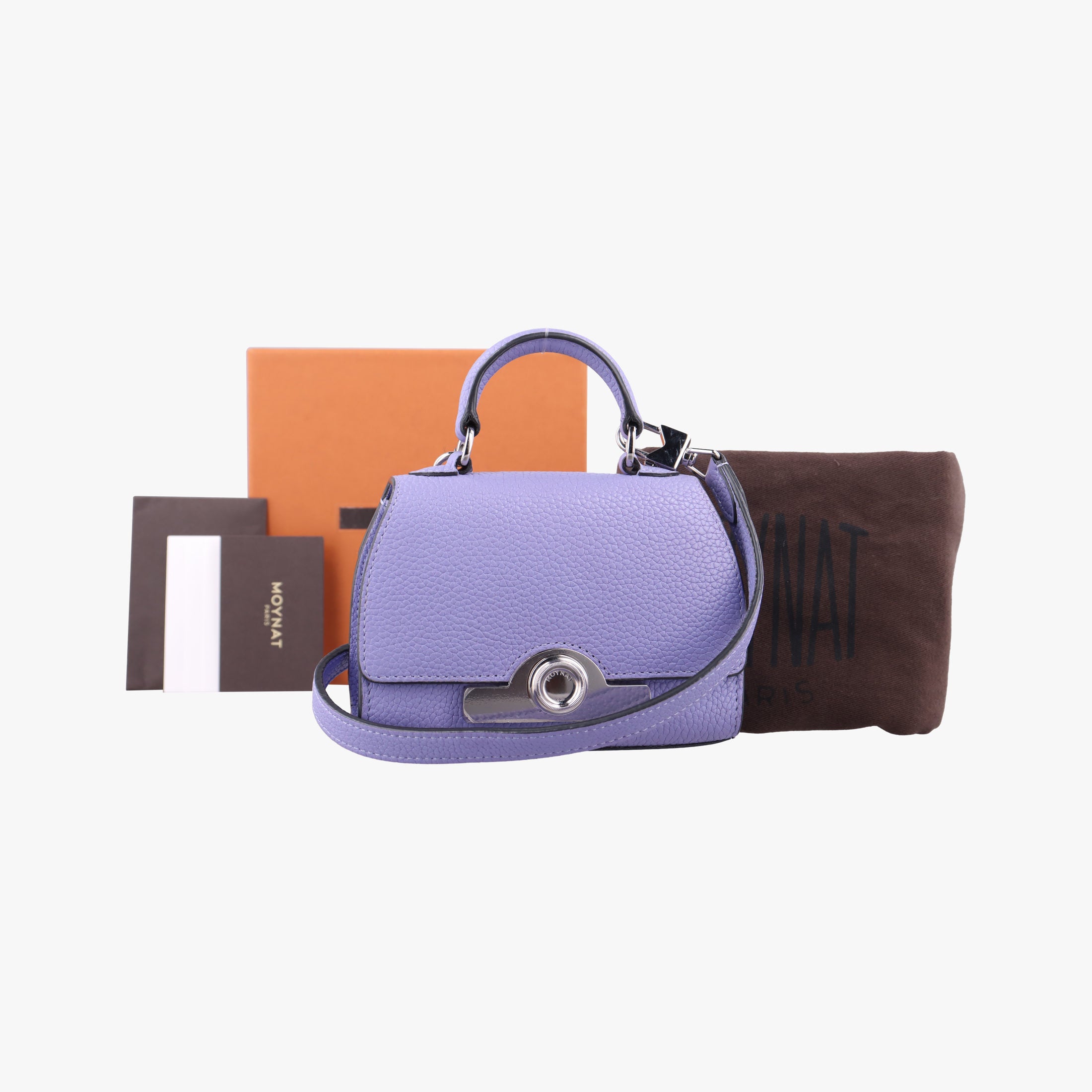 Pre-owned Moynat Rejane Purple leather  shoulderbag | stylenewstar