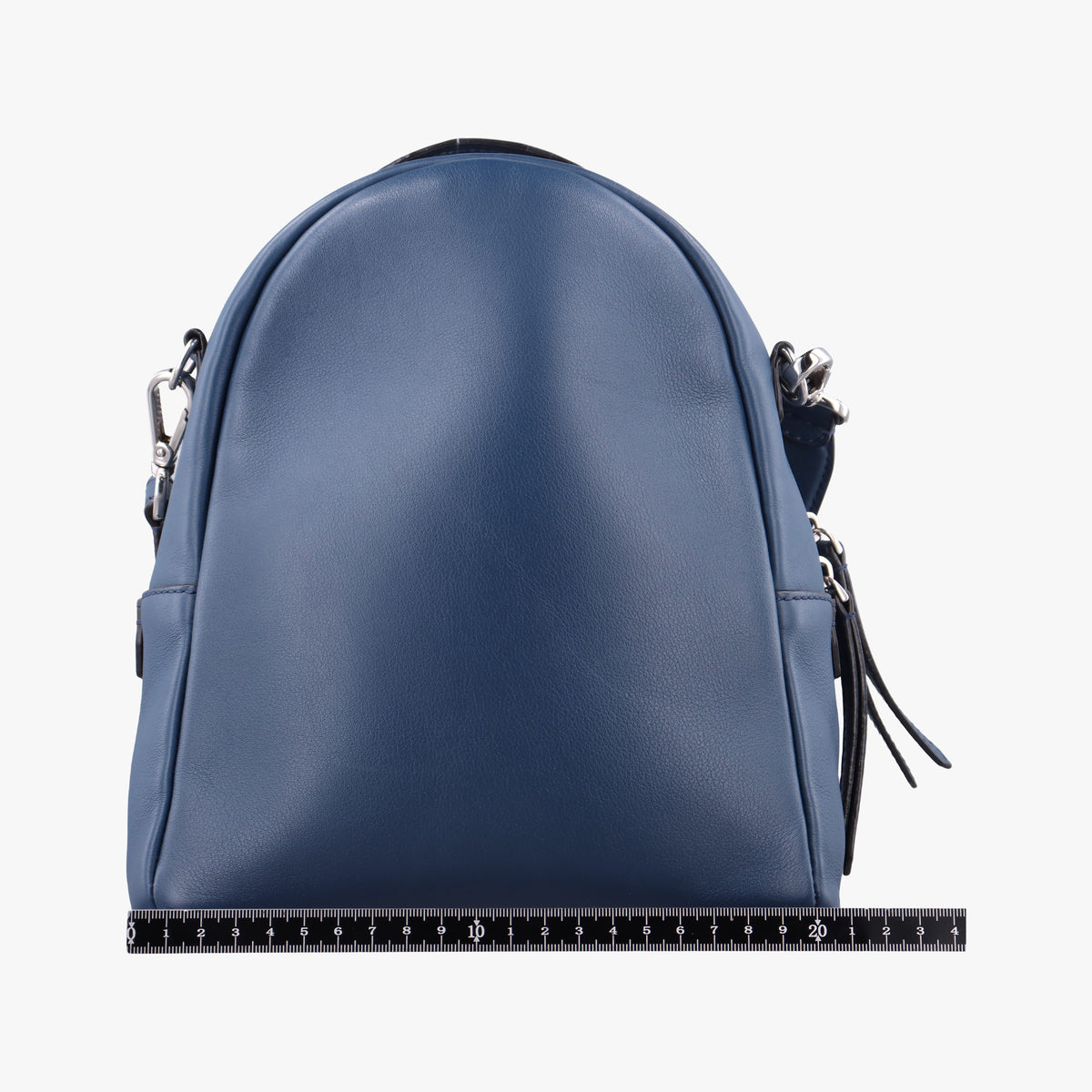 Pre-owned Fendi Studs By the Way Blue Leather 8BT281 shoulderbag | stylenewstar