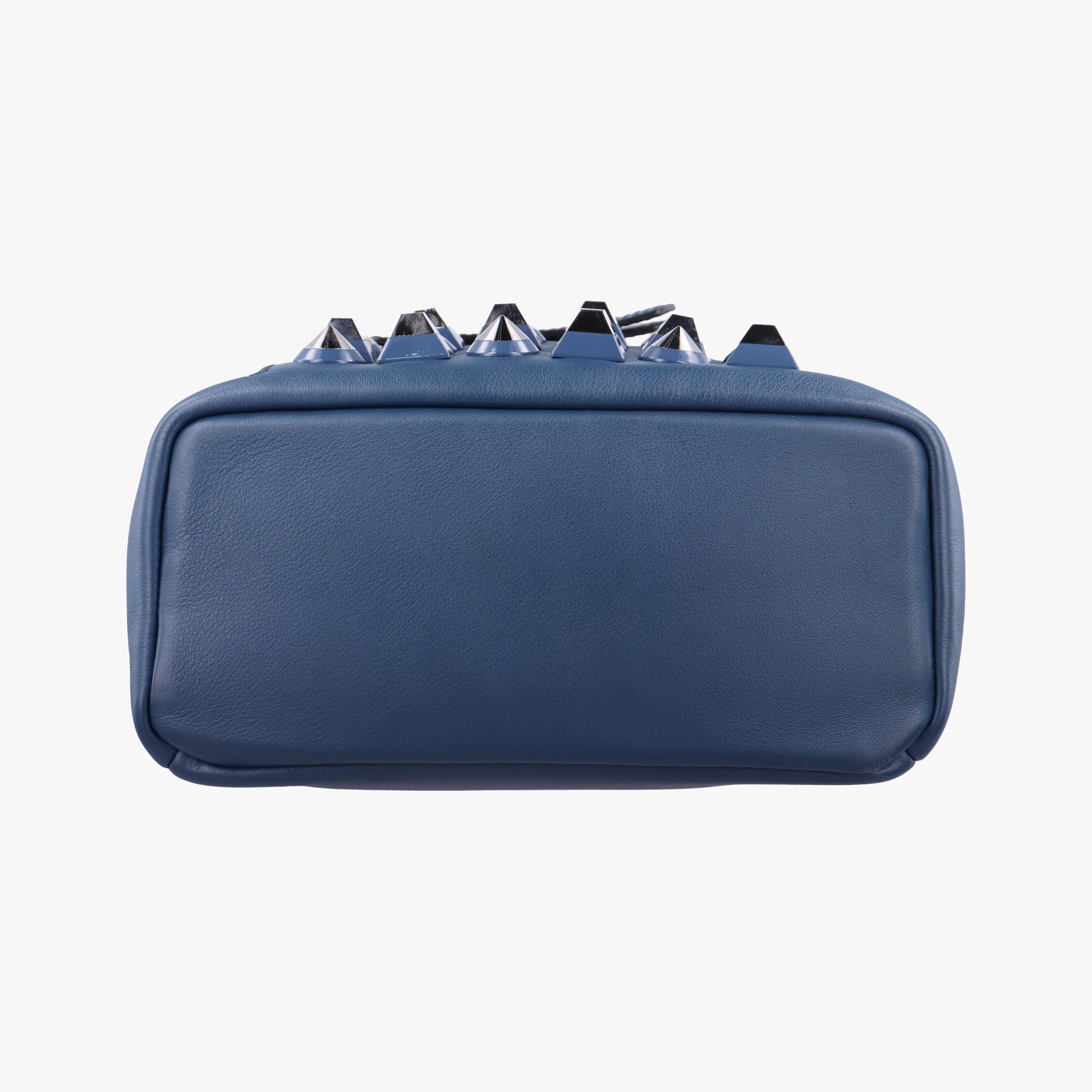 Pre-owned Fendi Studs By the Way Blue Leather 8BT281 shoulderbag | stylenewstar