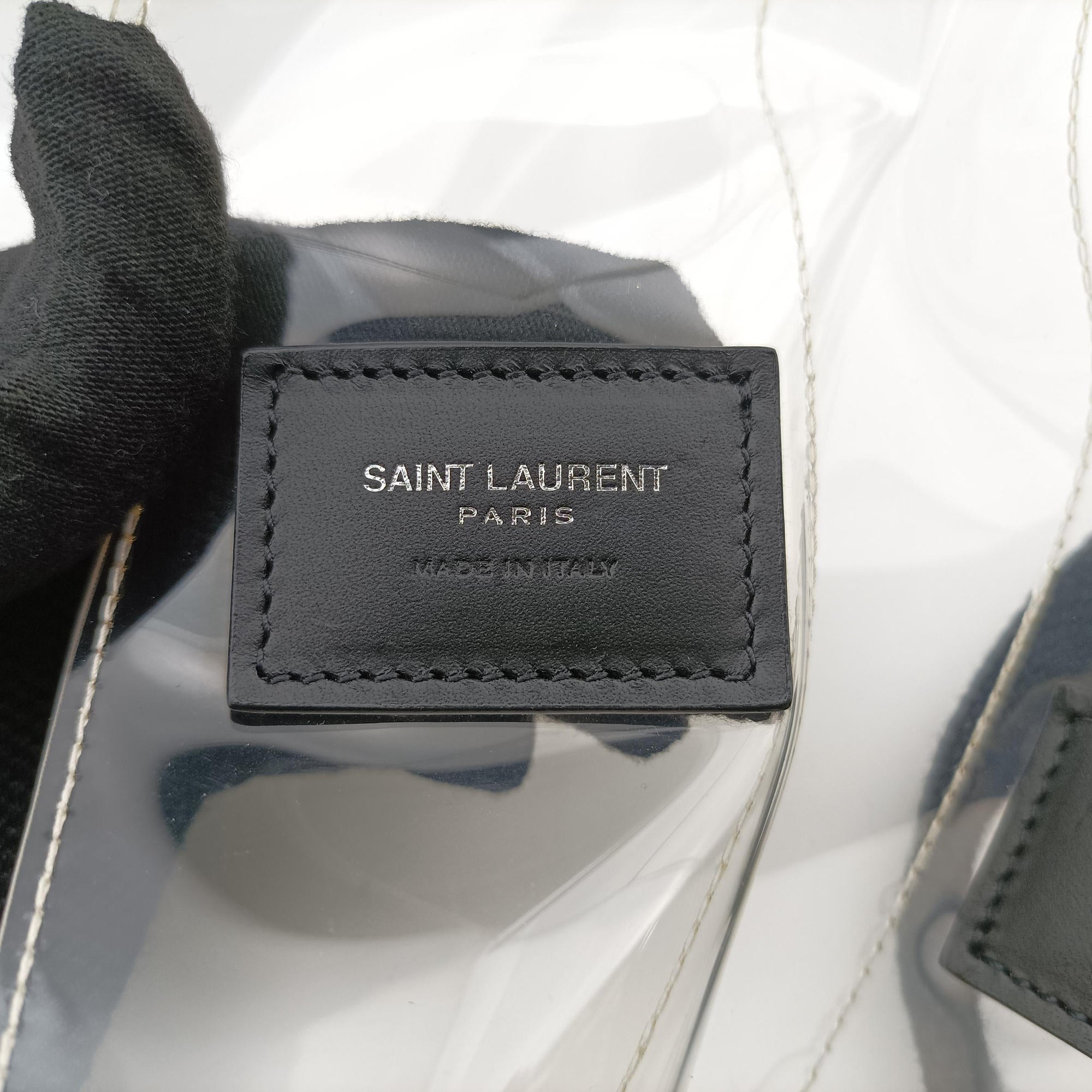 Secondhand Yves Saint Laurent Tote Transparent Plastic  handbag | stylenewstar