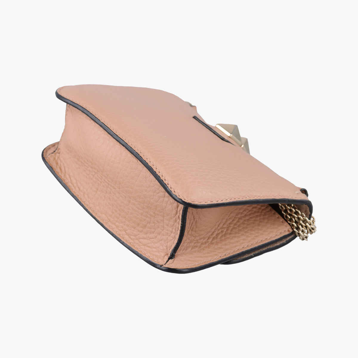 Pre-owned Valentino Rockstud Glam Lock Camel Leather  shoulderbag | stylenewstar