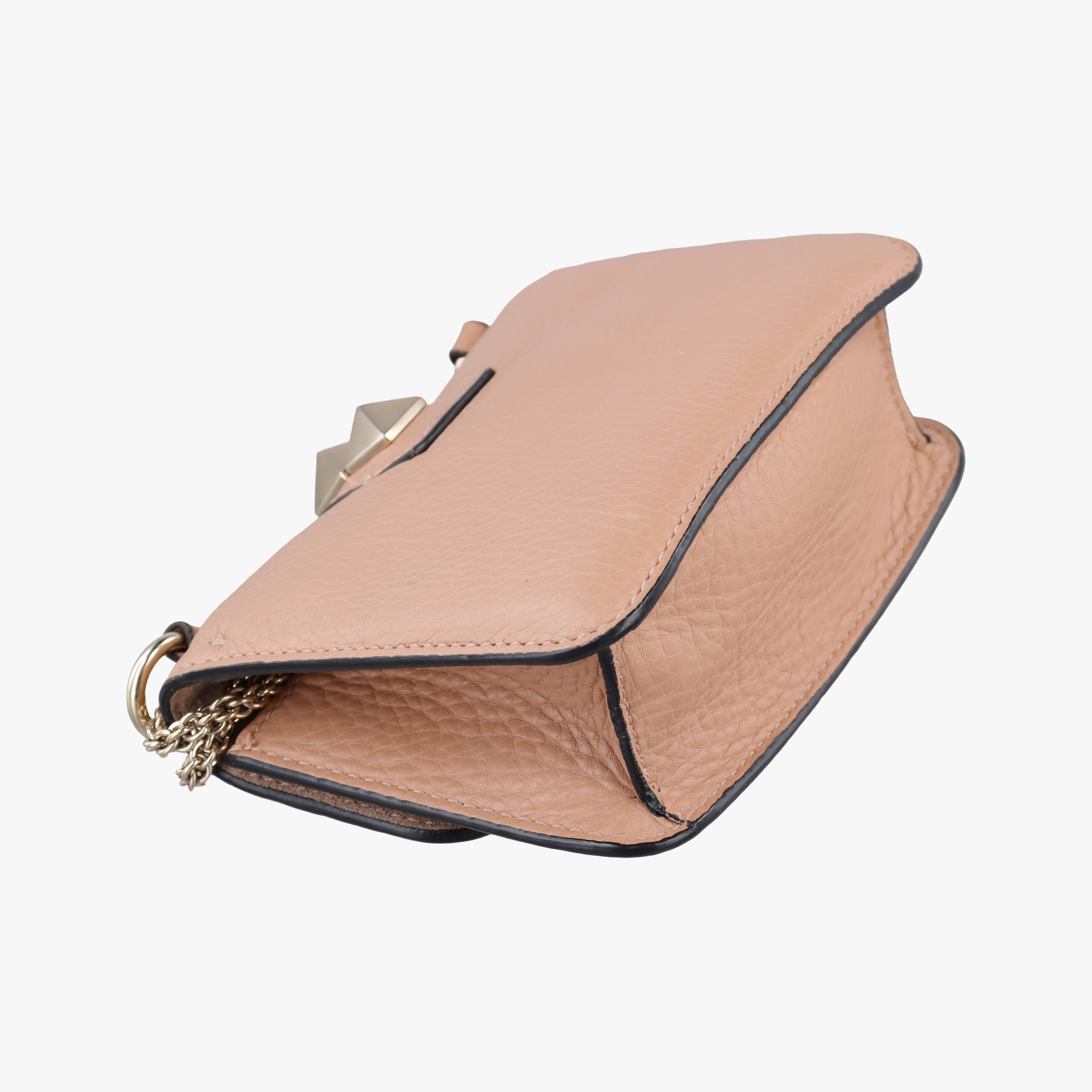 Pre-owned Valentino Rockstud Glam Lock Camel Leather  shoulderbag | stylenewstar