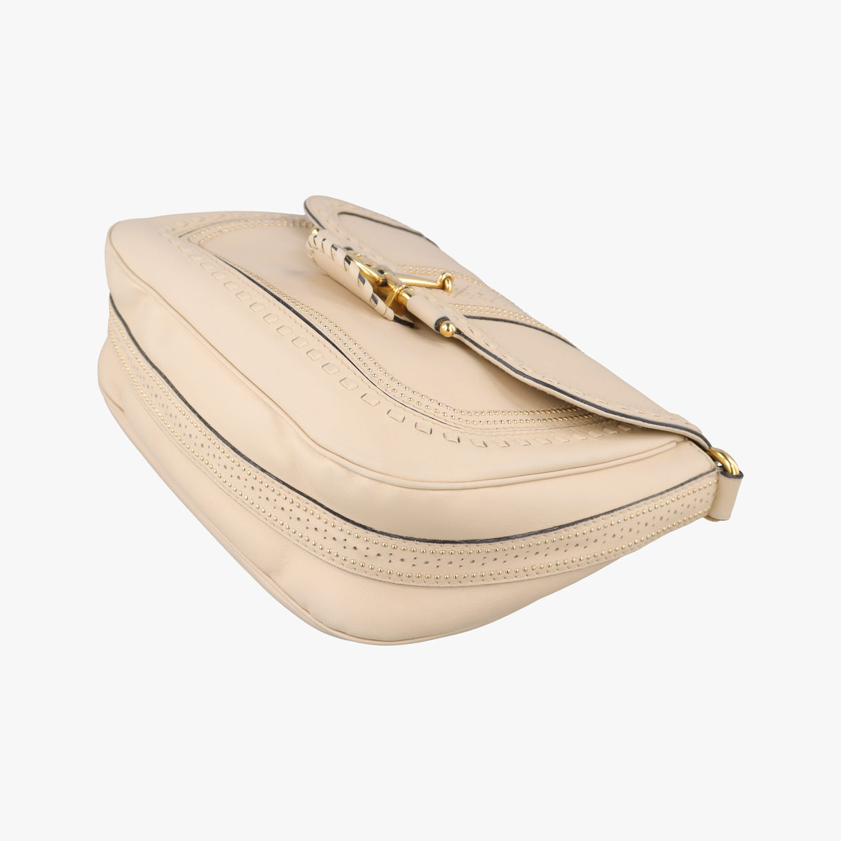 Pre-owned Gucci Snaffle Bit Beige Leather 263955 shoulderbag | stylenewstar