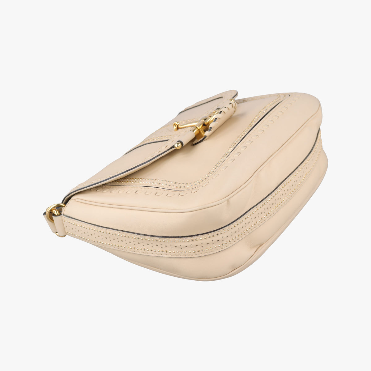 Pre-owned Gucci Snaffle Bit Beige Leather 263955 shoulderbag | stylenewstar