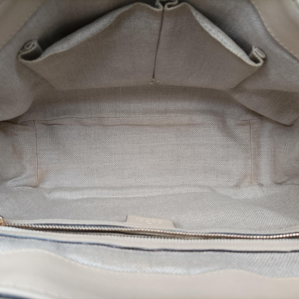 Pre-owned Gucci Snaffle Bit Beige Leather 263955 shoulderbag | stylenewstar