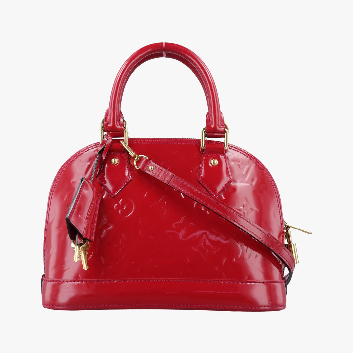 Pre-owned Louis Vuitton Alma BB pomme d'amour Vernis M90174 shoulderbag | stylenewstar