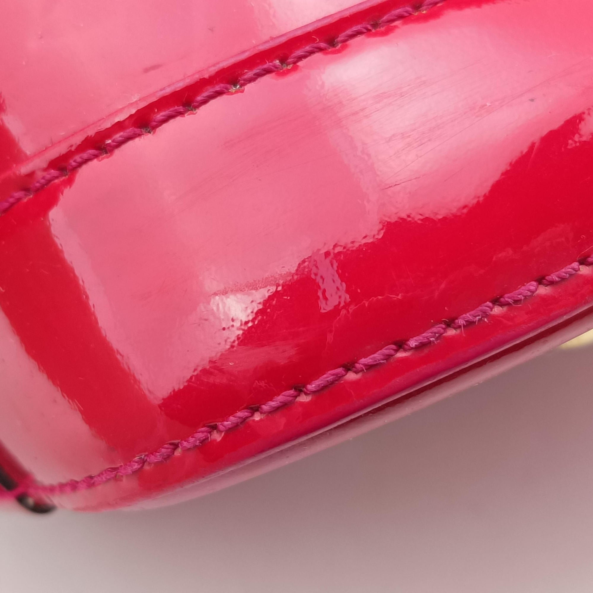 Pre-owned Louis Vuitton Alma BB pomme d'amour Vernis M90174 shoulderbag | stylenewstar