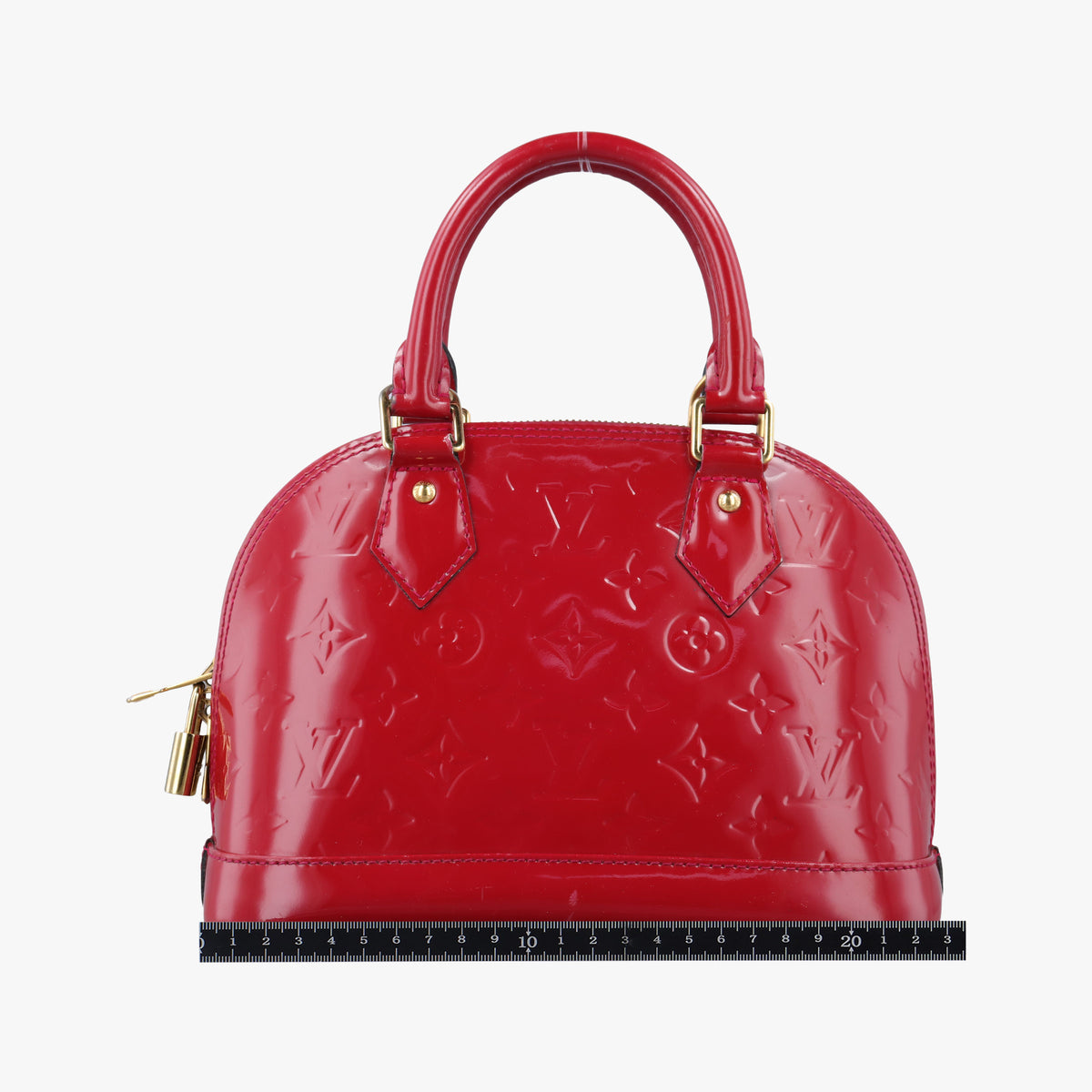 Pre-owned Louis Vuitton Alma BB pomme d'amour Vernis M90174 shoulderbag | stylenewstar