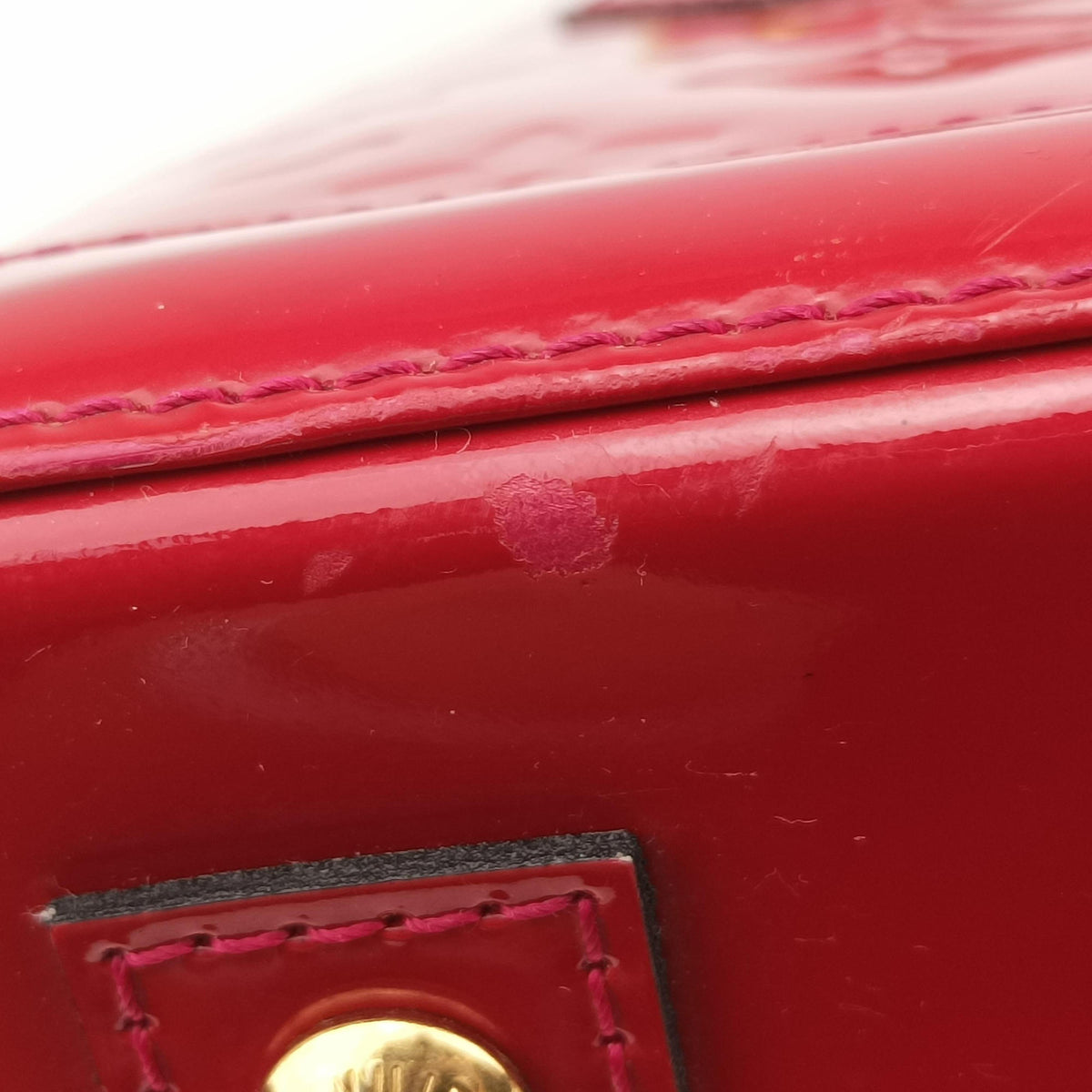 Pre-owned Louis Vuitton Alma BB pomme d'amour Vernis M90174 shoulderbag | stylenewstar