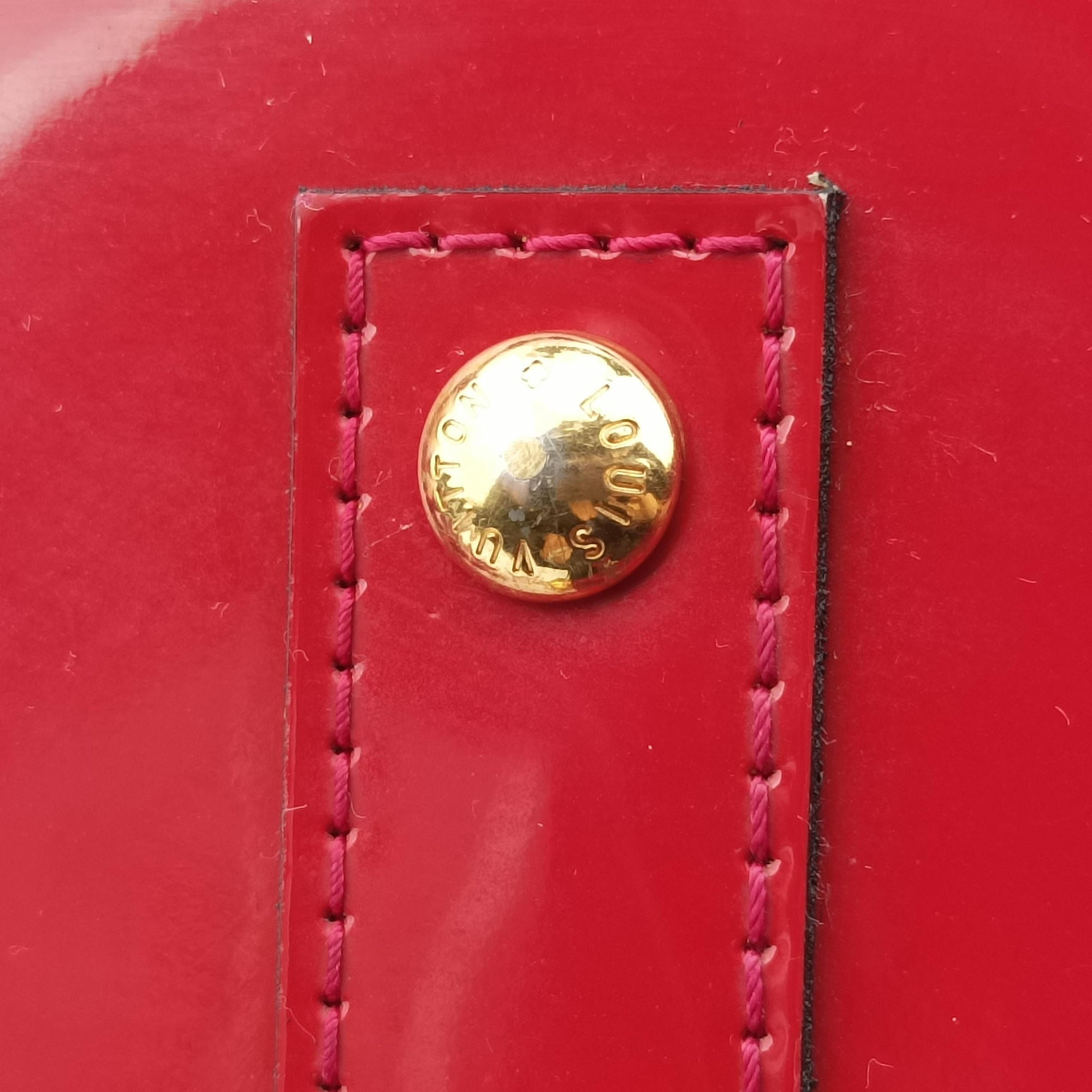 Pre-owned Louis Vuitton Alma BB pomme d'amour Vernis M90174 shoulderbag | stylenewstar