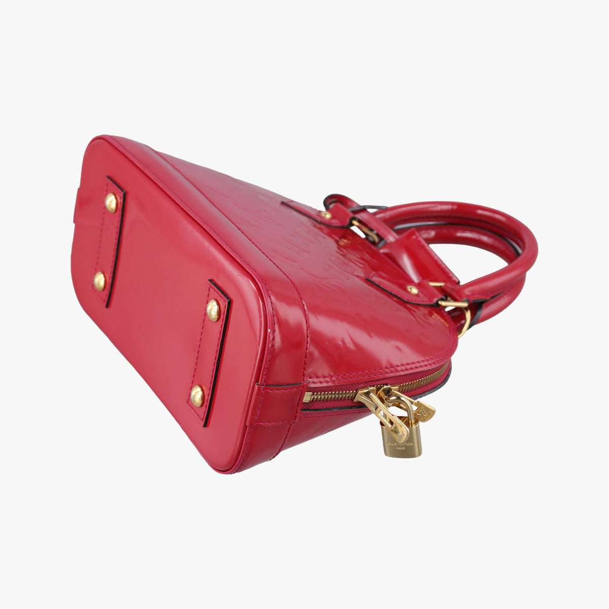 Pre-owned Louis Vuitton Alma BB pomme d'amour Vernis M90174 shoulderbag | stylenewstar