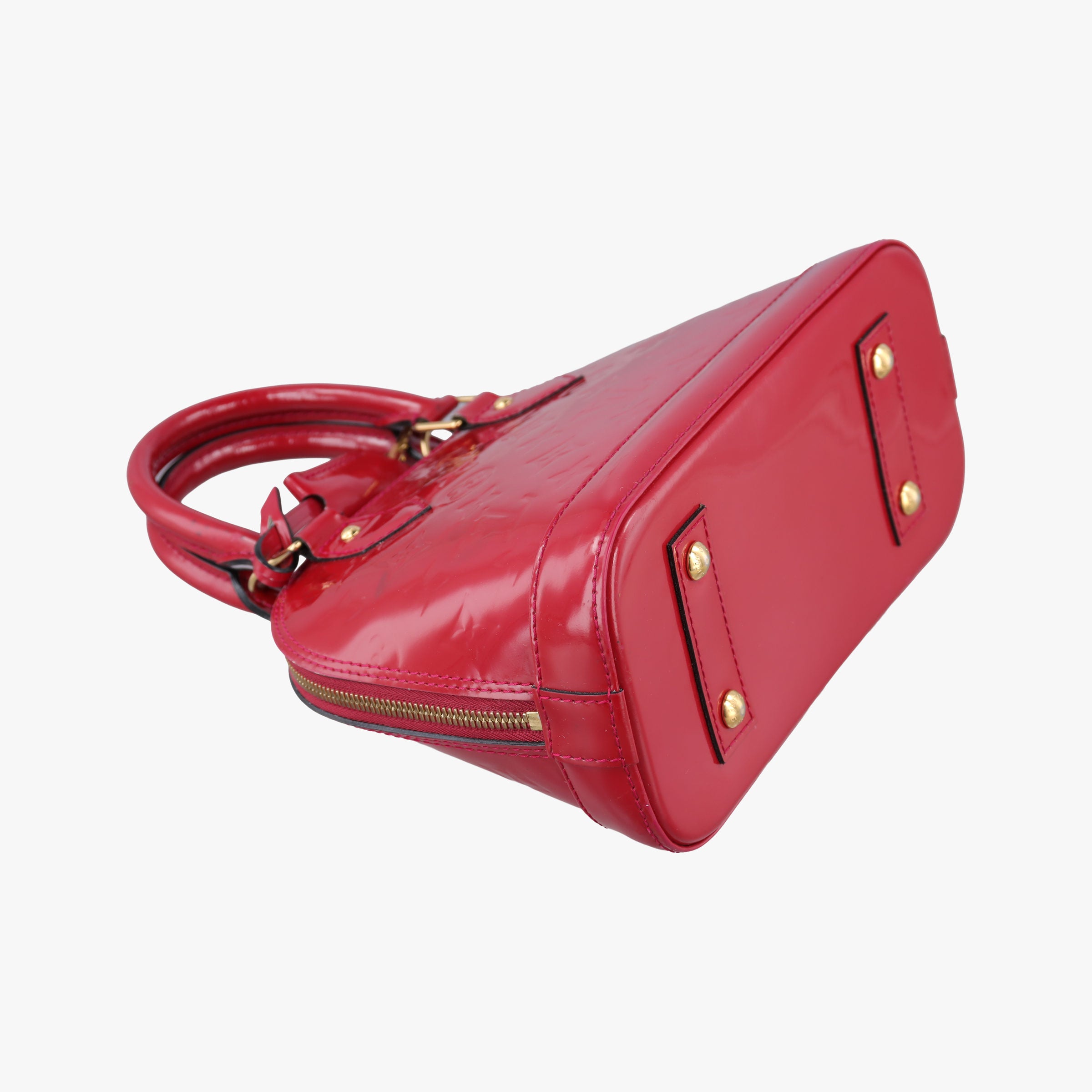 Pre-owned Louis Vuitton Alma BB pomme d'amour Vernis M90174 shoulderbag | stylenewstar