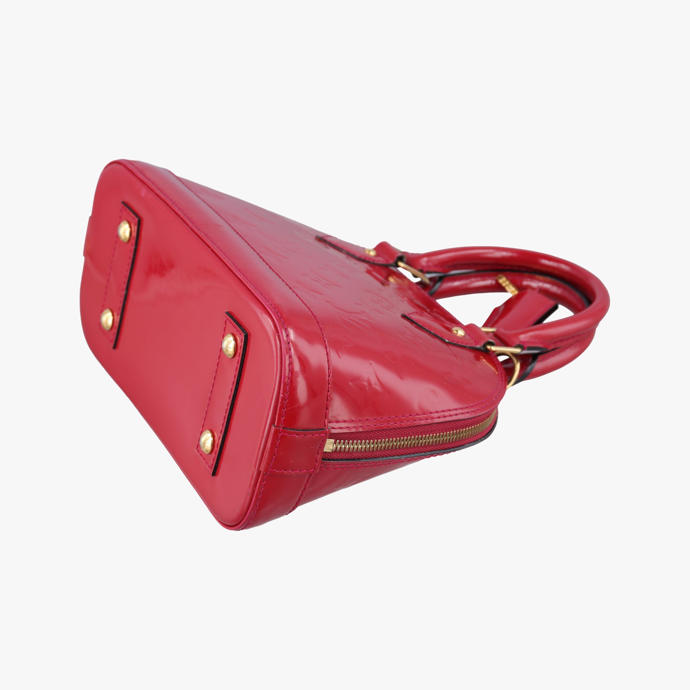 Pre-owned Louis Vuitton Alma BB pomme d'amour Vernis M90174 shoulderbag | stylenewstar