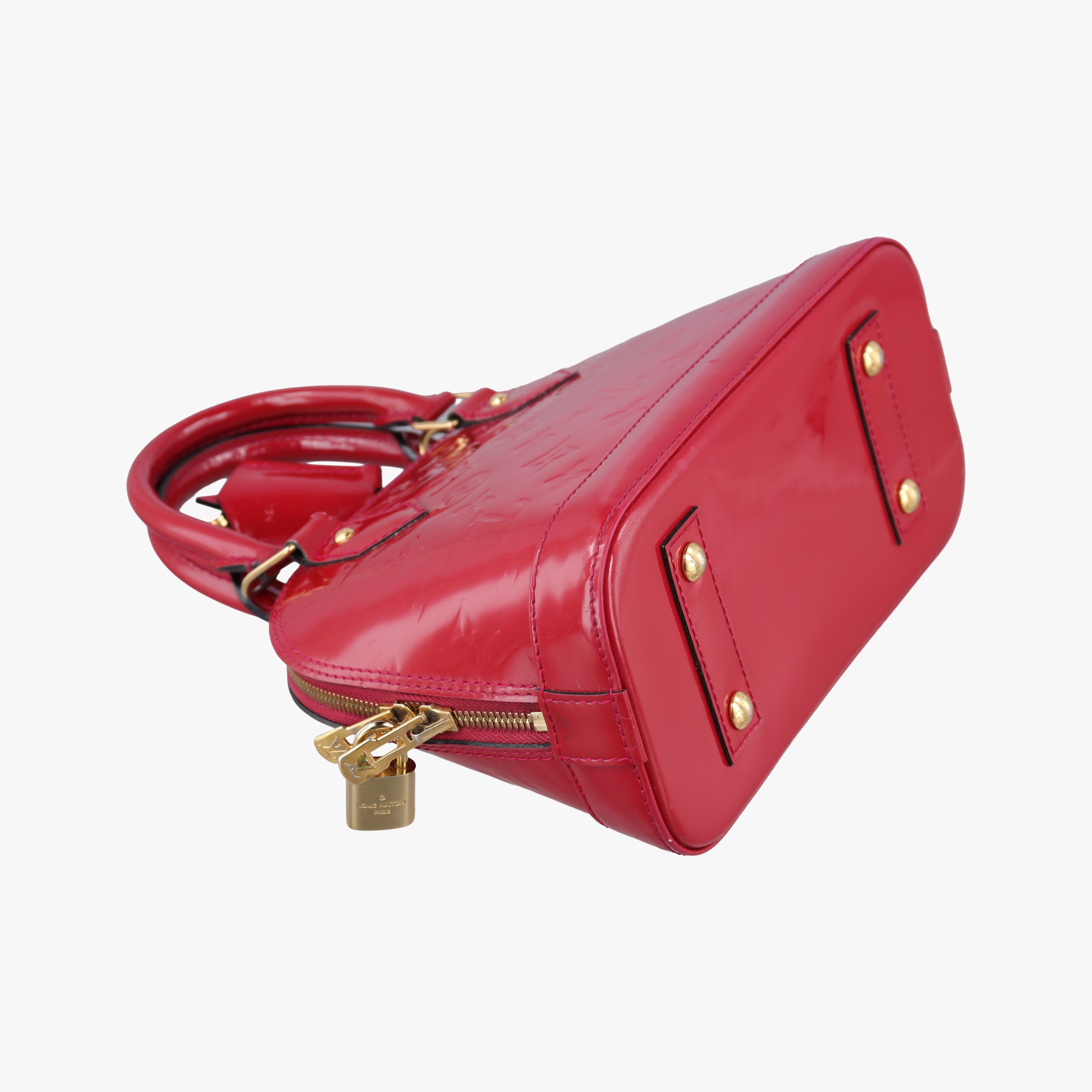 Pre-owned Louis Vuitton Alma BB pomme d'amour Vernis M90174 shoulderbag | stylenewstar