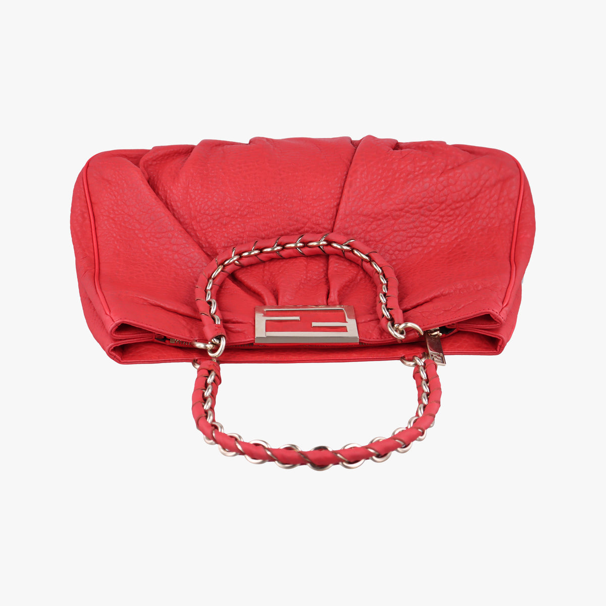 Pre-owned Fendi Mia Red Leather 8BR616 handbag | stylenewstar