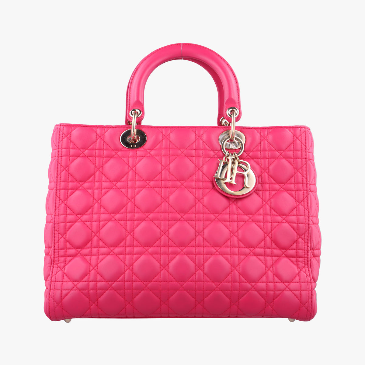 Vintage Christian Dior Lady dior Rose Lambskin  handbag | stylenewstar