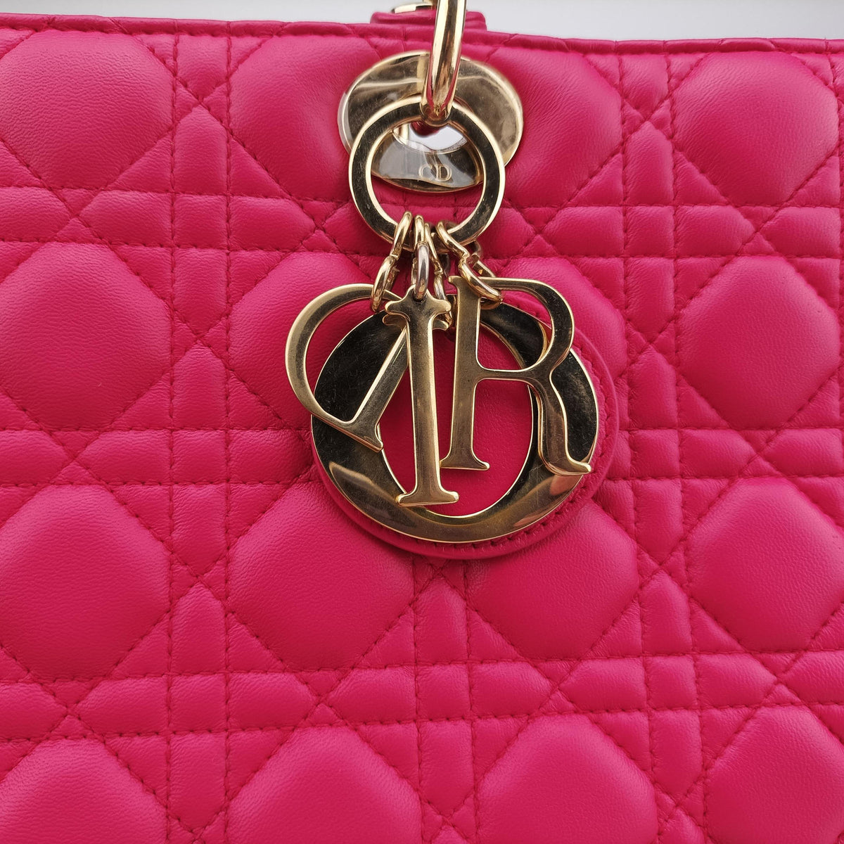 Vintage Christian Dior Lady dior Rose Lambskin  handbag | stylenewstar