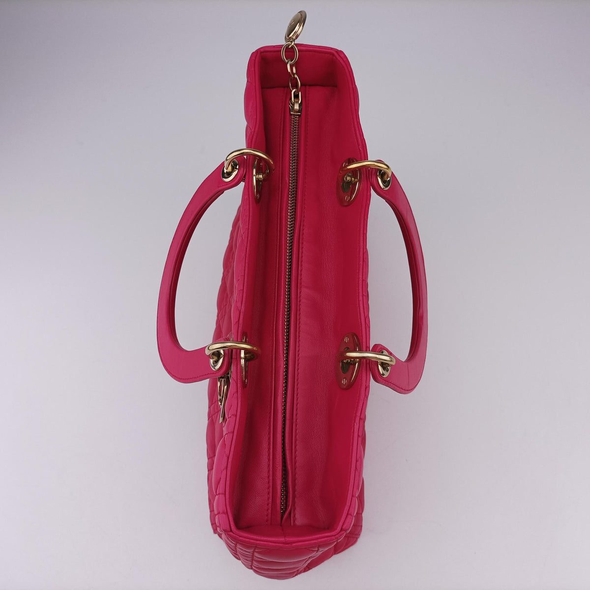 Vintage Christian Dior Lady dior Rose Lambskin  handbag | stylenewstar