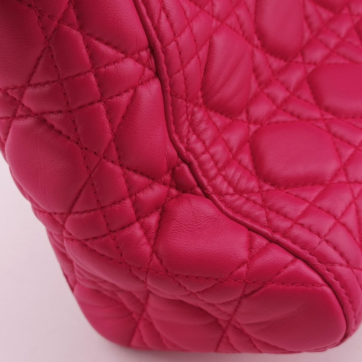 Vintage Christian Dior Lady dior Rose Lambskin  handbag | stylenewstar