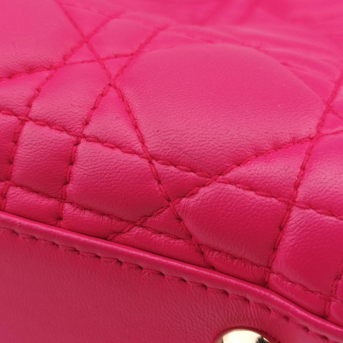 Vintage Christian Dior Lady dior Rose Lambskin  handbag | stylenewstar