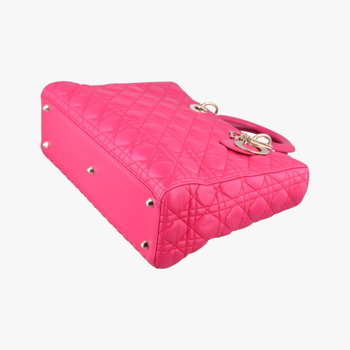 Vintage Christian Dior Lady dior Rose Lambskin  handbag | stylenewstar