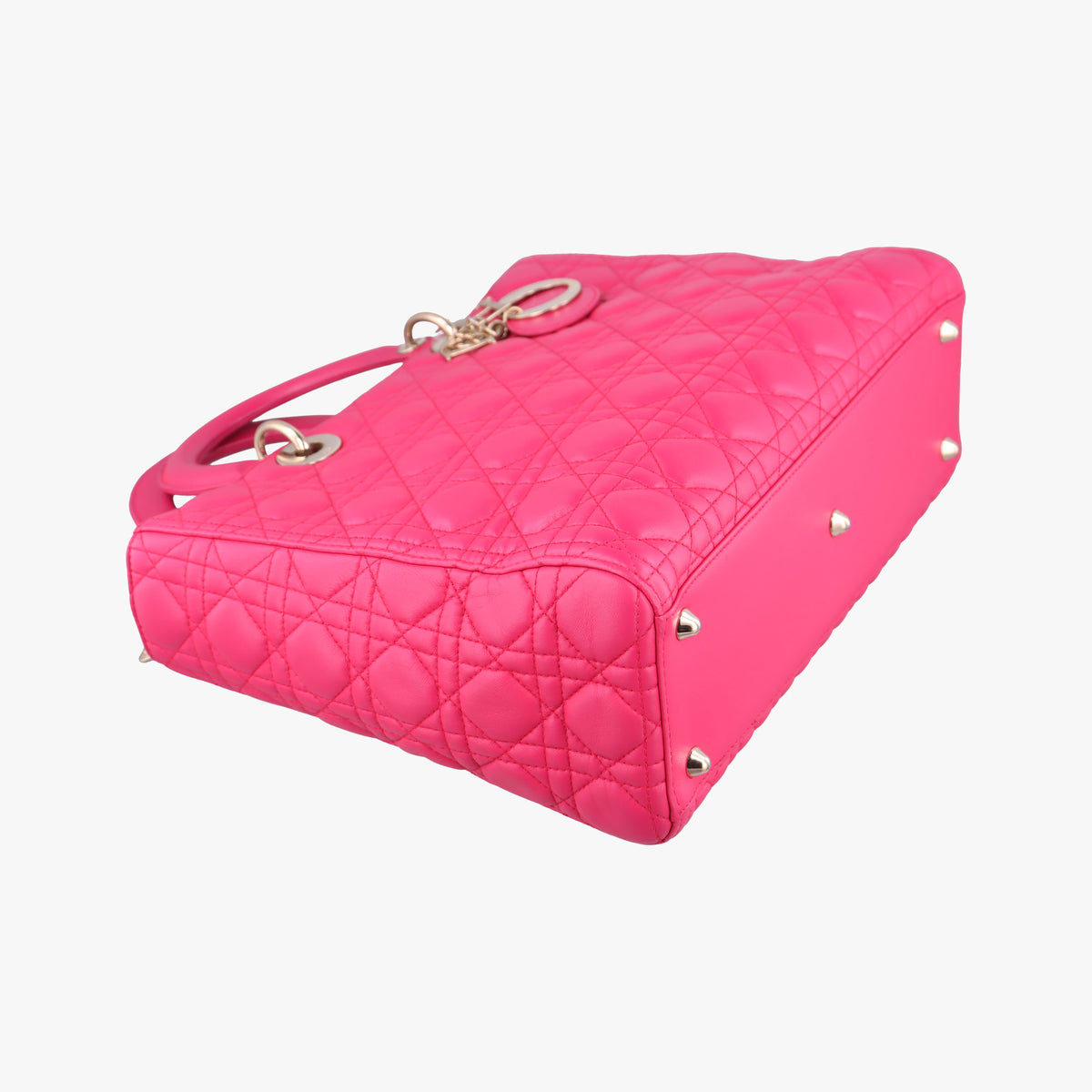 Vintage Christian Dior Lady dior Rose Lambskin  handbag | stylenewstar