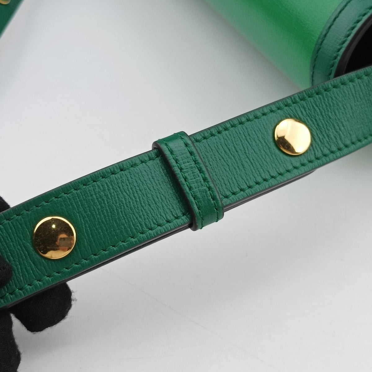 Pre-owned Gucci Horsebit 1955 Green Leather 602204 shoulderbag | stylenewstar