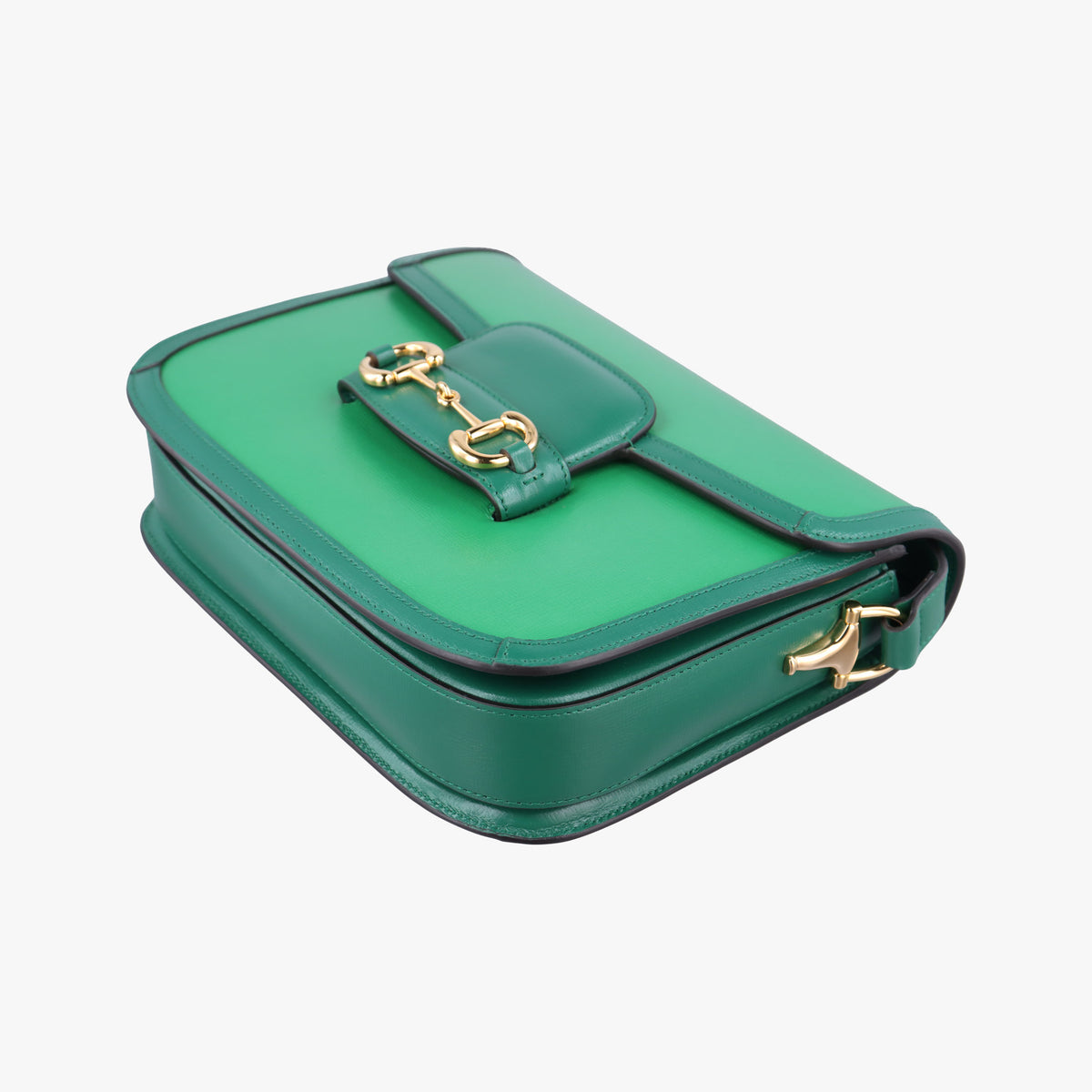Pre-owned Gucci Horsebit 1955 Green Leather 602204 shoulderbag | stylenewstar