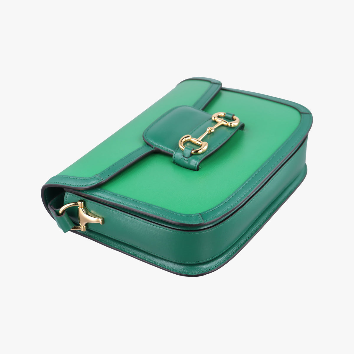 Pre-owned Gucci Horsebit 1955 Green Leather 602204 shoulderbag | stylenewstar