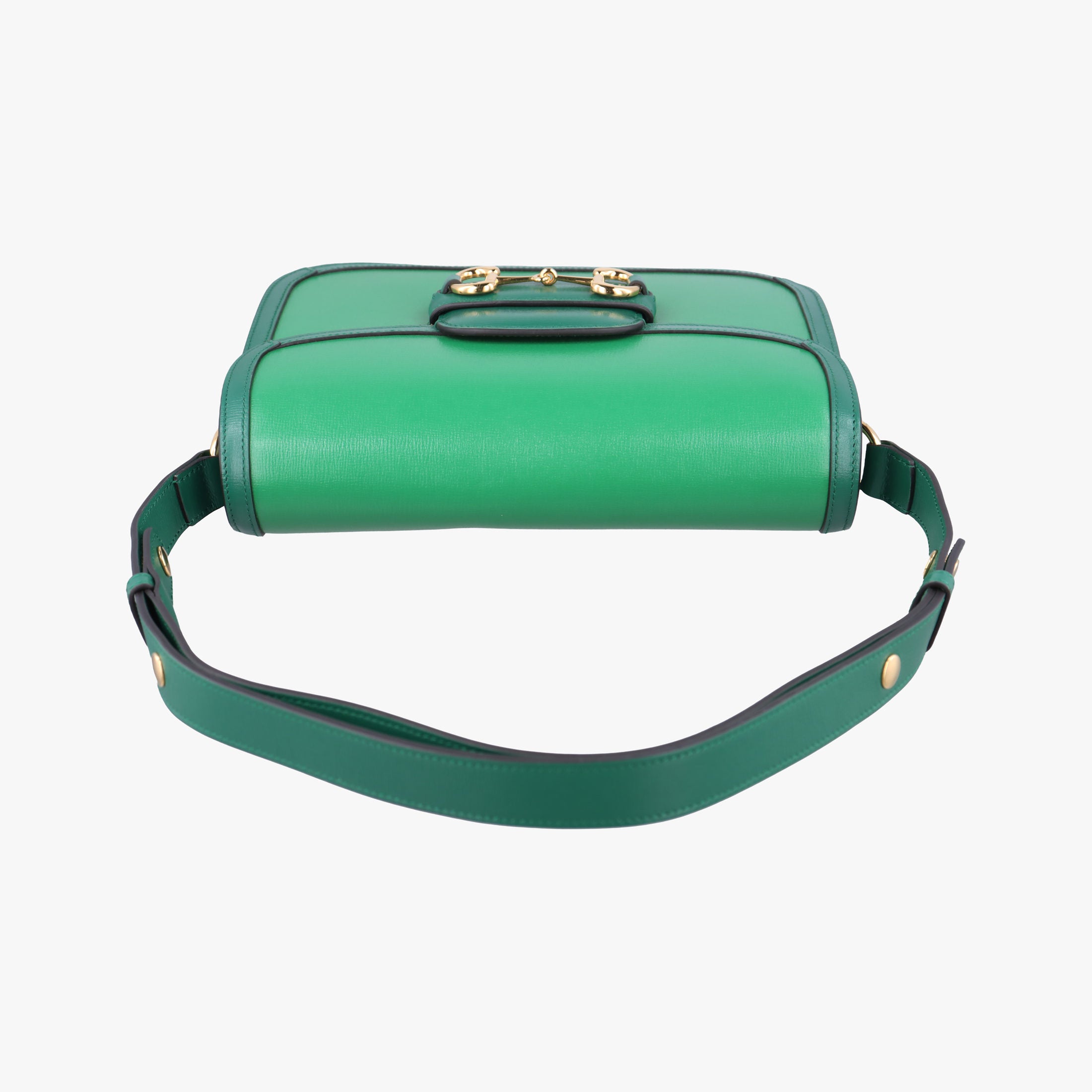 Pre-owned Gucci Horsebit 1955 Green Leather 602204 shoulderbag | stylenewstar
