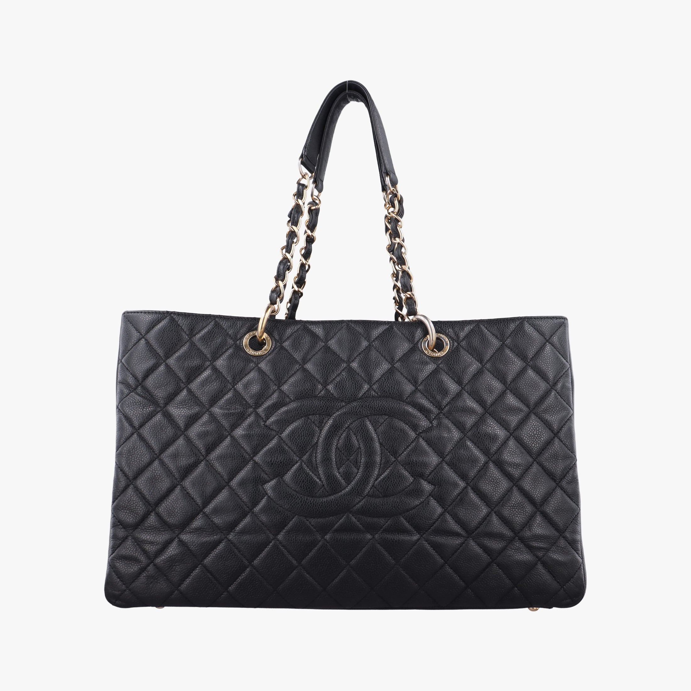 Pre-owned Chanel Matelasse Cocomark GST Black Leather A66865 shoulderbag | stylenewstar