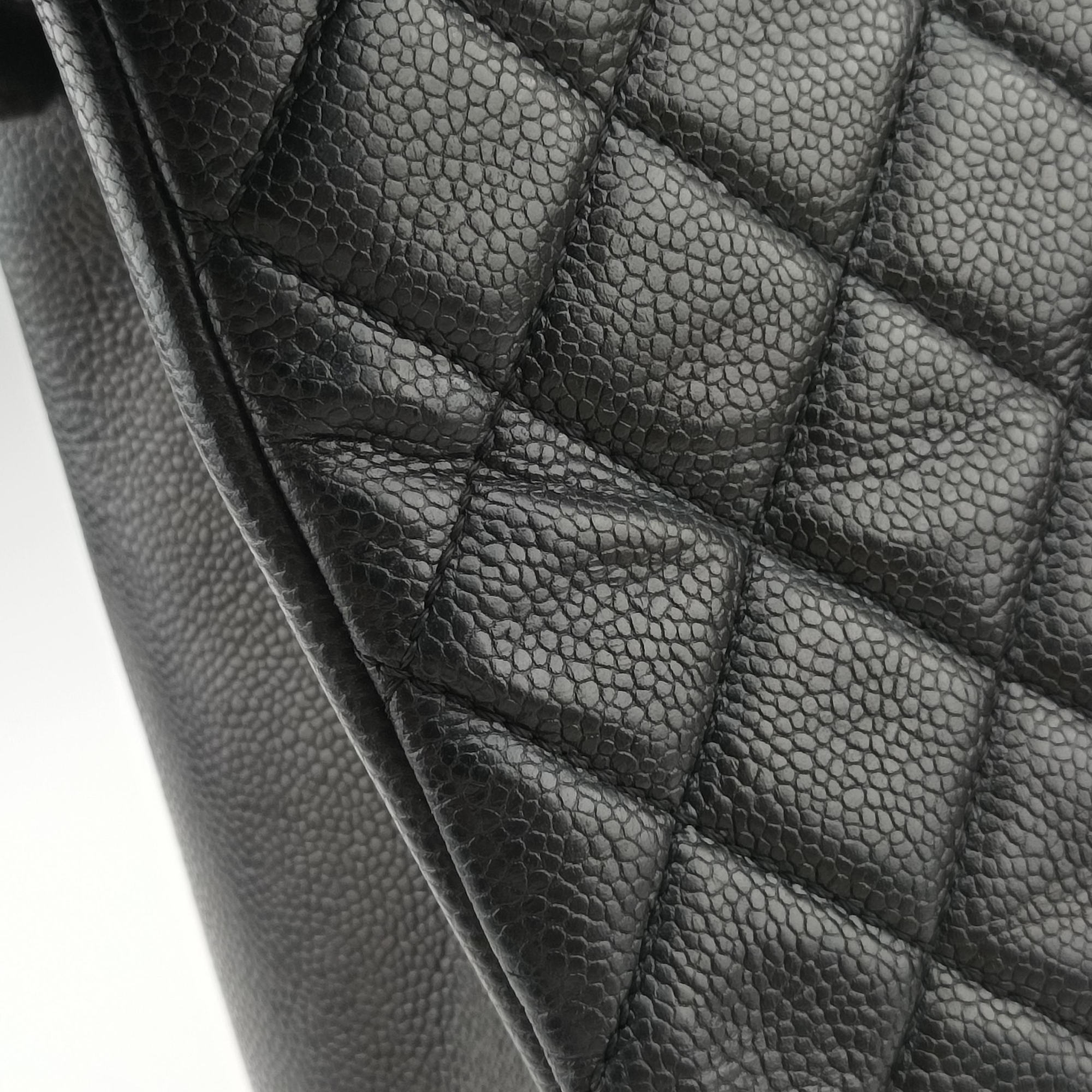 Pre-owned Chanel Matelasse Cocomark GST Black Leather A66865 shoulderbag | stylenewstar