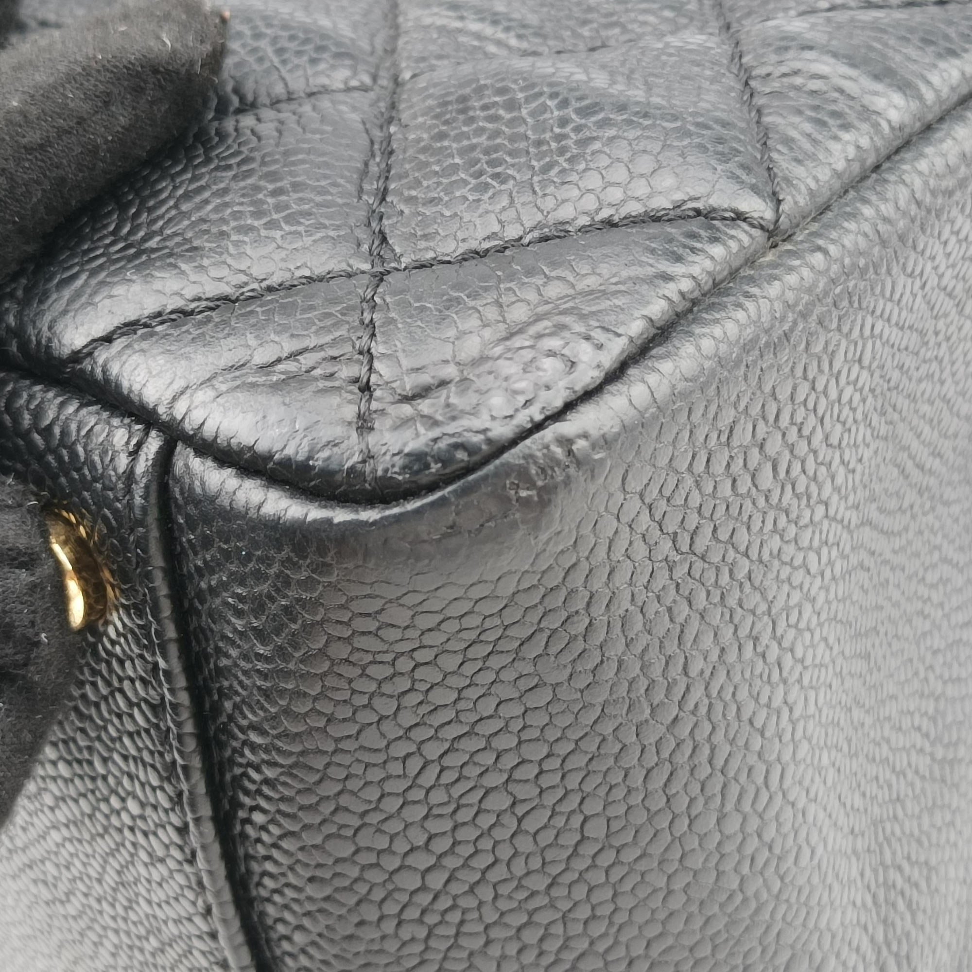 Pre-owned Chanel Matelasse Cocomark GST Black Leather A66865 shoulderbag | stylenewstar