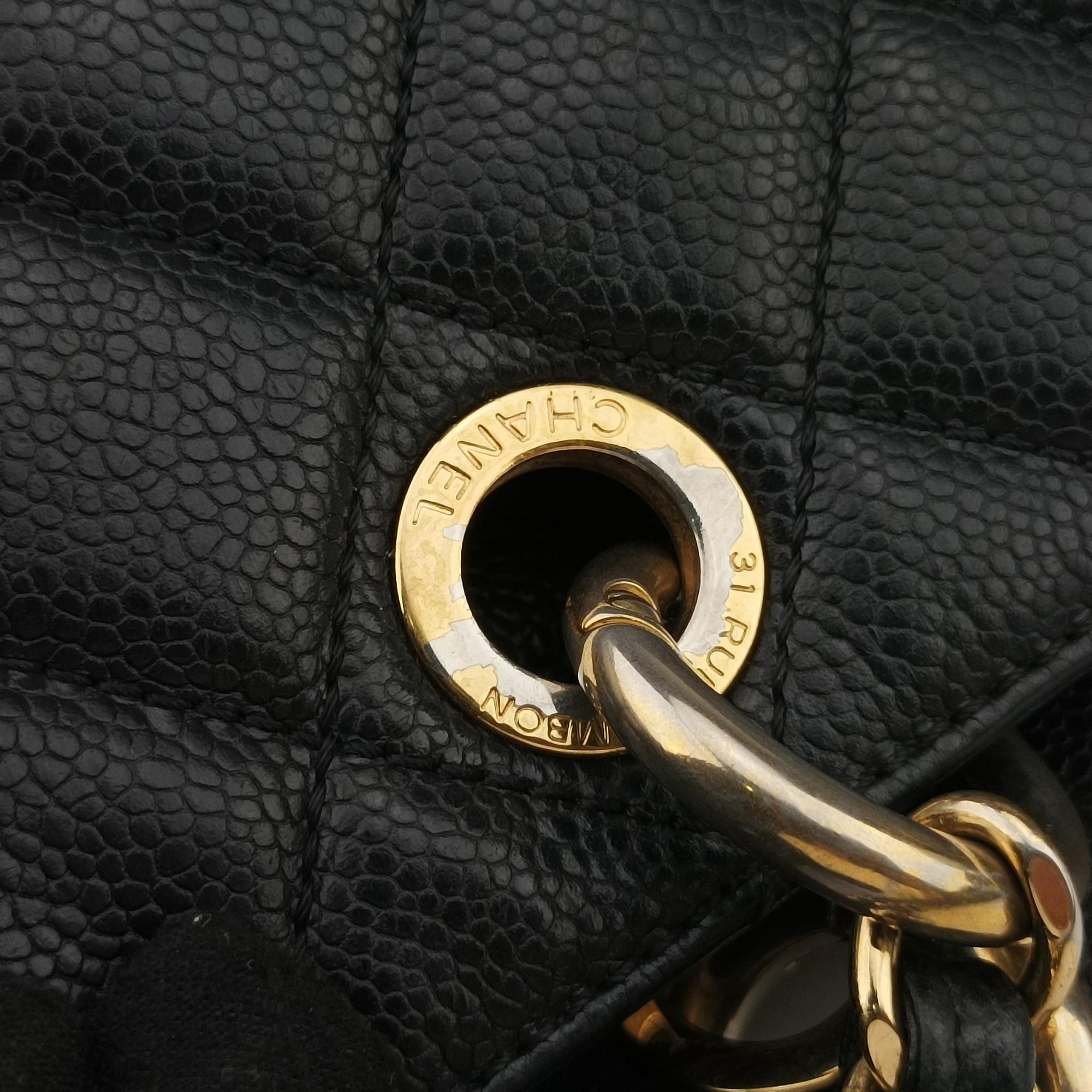 Pre-owned Chanel Matelasse Cocomark GST Black Leather A66865 shoulderbag | stylenewstar