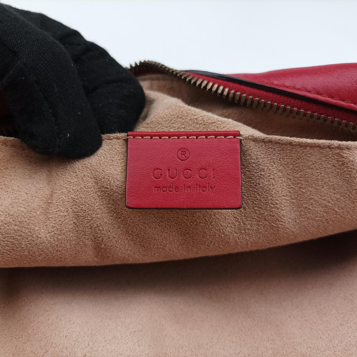 Pre-owned Gucci GG Marmont Red Leather 447632 shoulderbag | stylenewstar