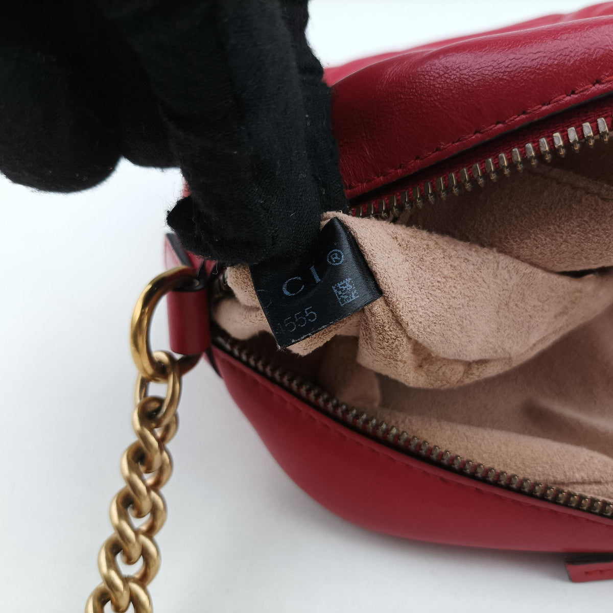 Pre-owned Gucci GG Marmont Red Leather 447632 shoulderbag | stylenewstar