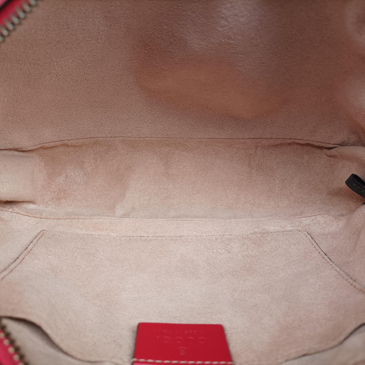Pre-owned Gucci GG Marmont Red Leather 447632 shoulderbag | stylenewstar