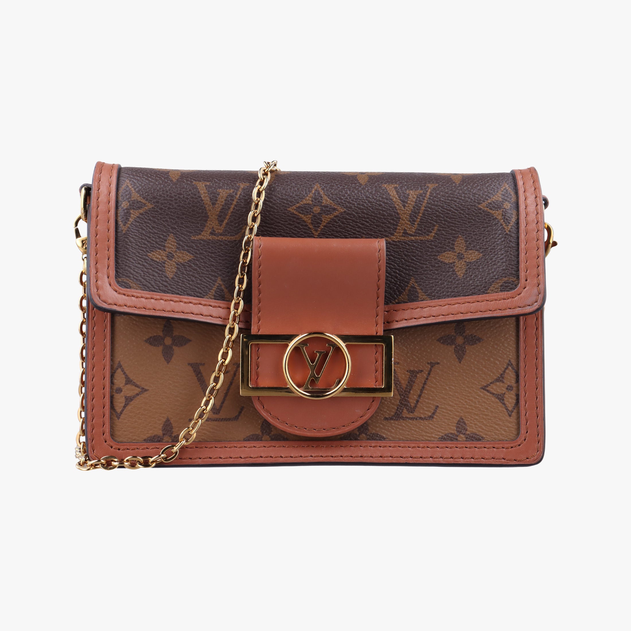 Pre-owned Louis Vuitton Portefeuille Dauphine Brown Monogram Reverse M68746 shoulderbag | stylenewstar