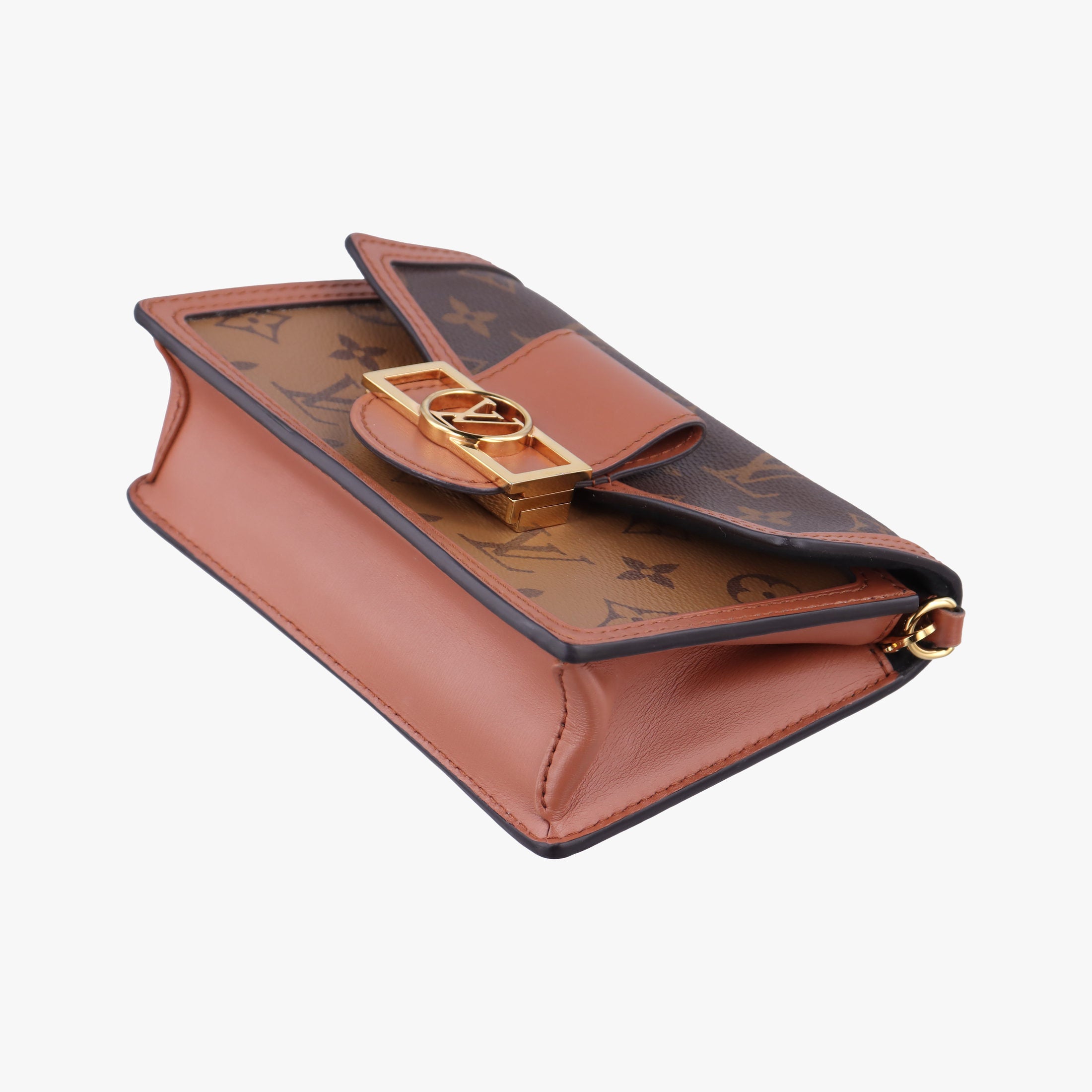 Pre-owned Louis Vuitton Portefeuille Dauphine Brown Monogram Reverse M68746 shoulderbag | stylenewstar