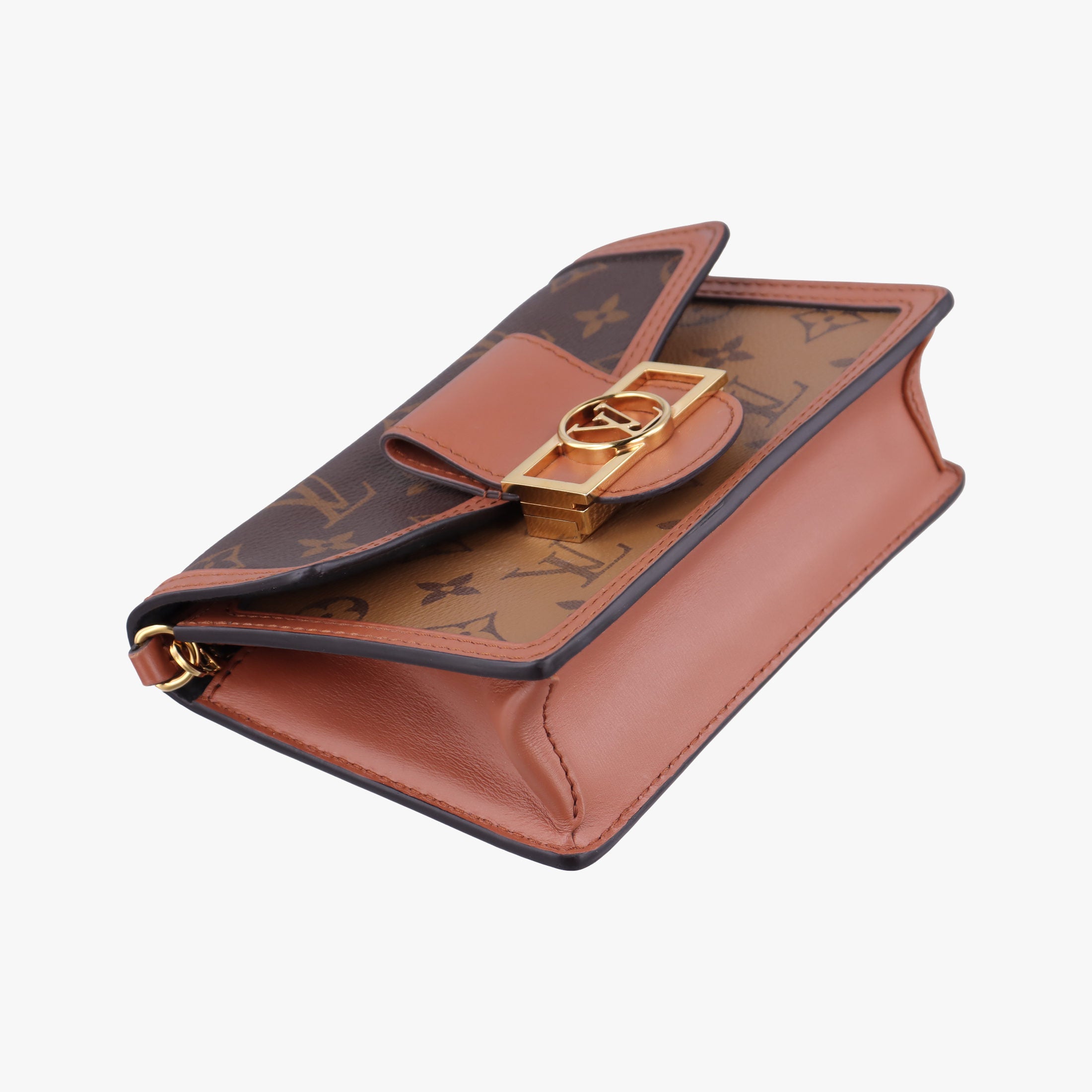 Pre-owned Louis Vuitton Portefeuille Dauphine Brown Monogram Reverse M68746 shoulderbag | stylenewstar