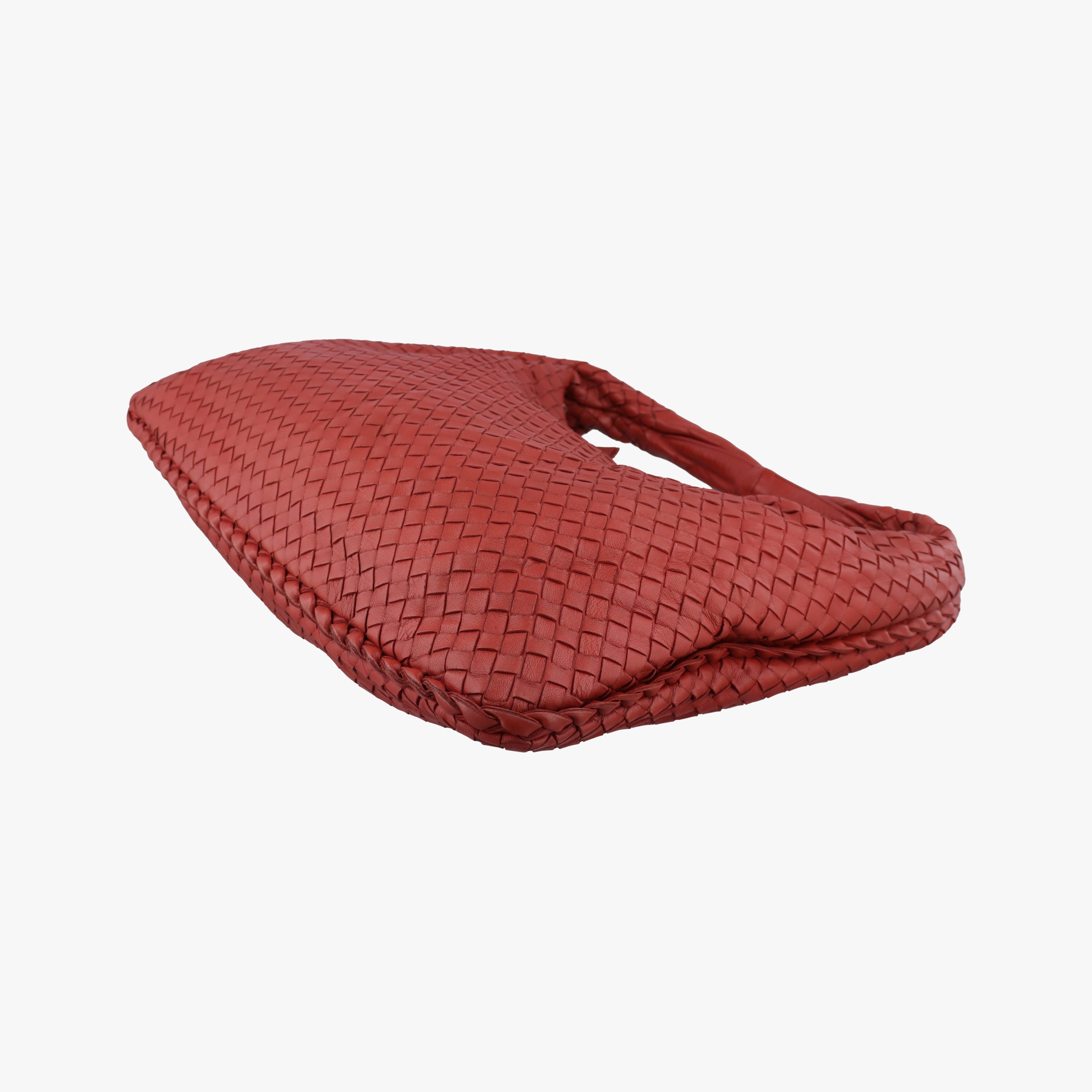 Pre-owned Bottega Veneta Intrecciato Red lambskin  handbag | stylenewstar
