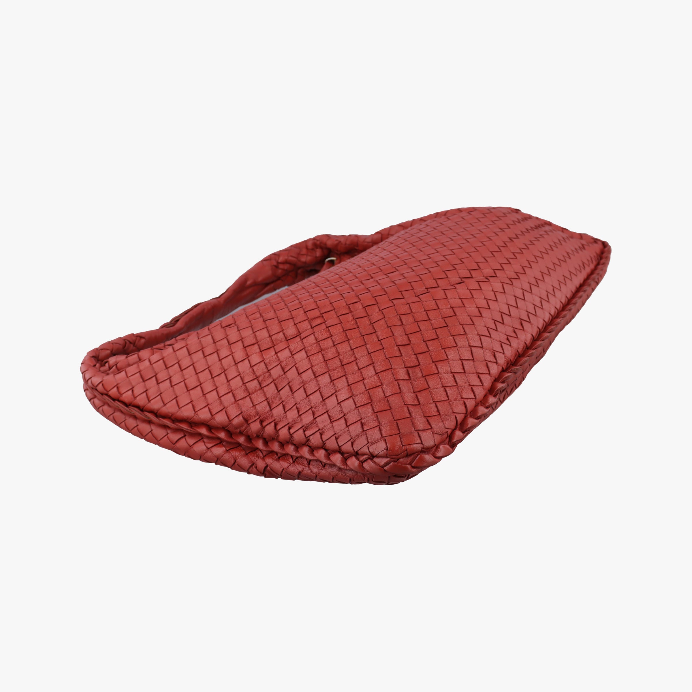 Pre-owned Bottega Veneta Intrecciato Red lambskin  handbag | stylenewstar
