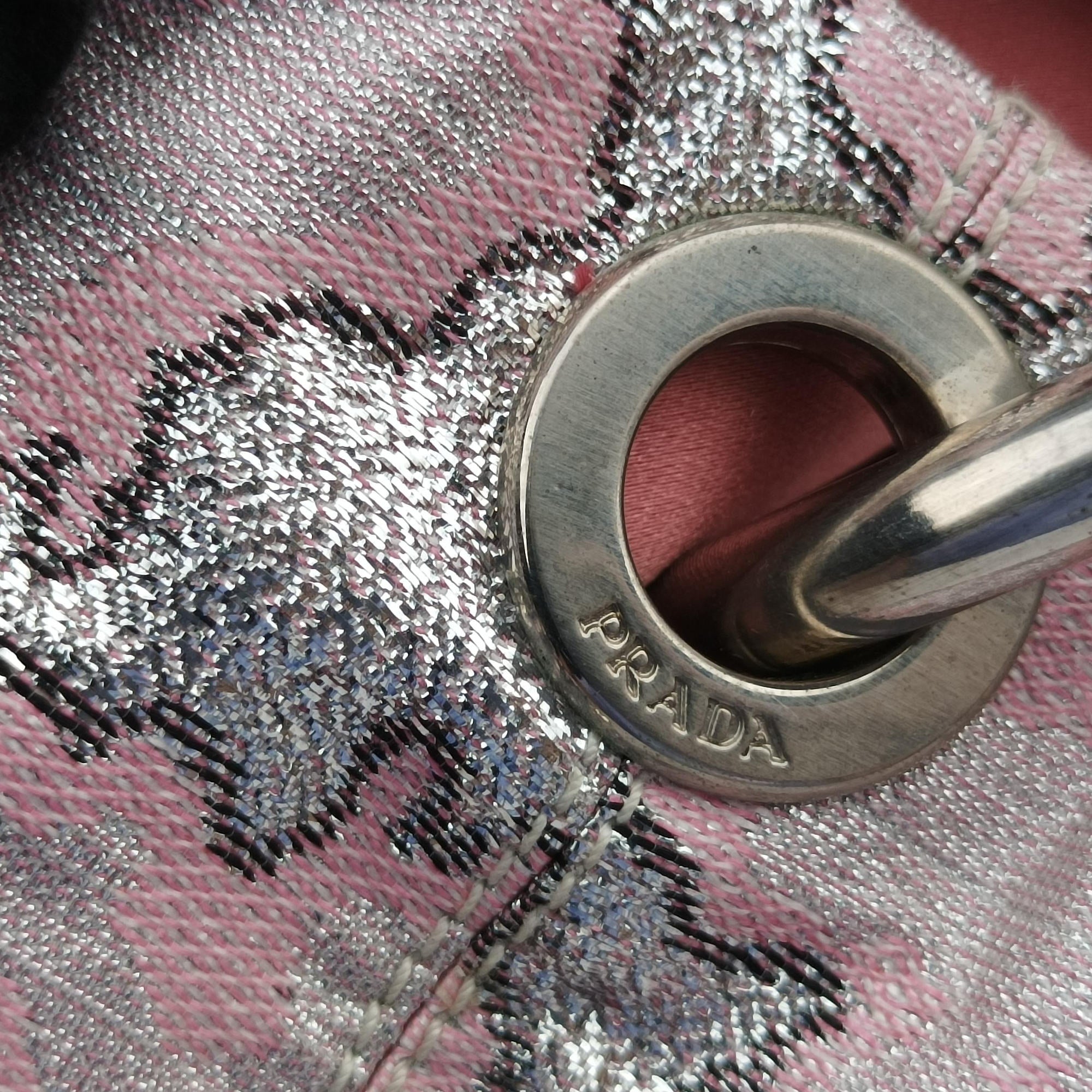 Pre-owned Prada Brocade Pink Silk  handbag | stylenewstar