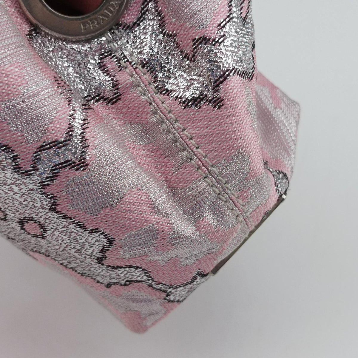 Pre-owned Prada Brocade Pink Silk  handbag | stylenewstar