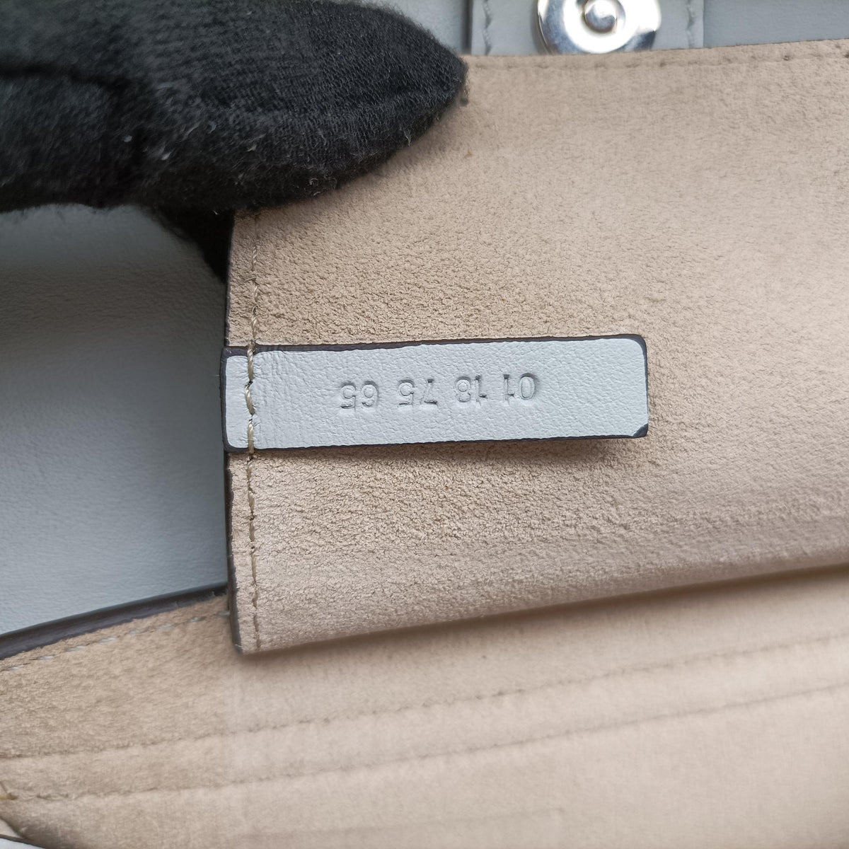 Pre-owned Chloe FAYE Blue×Grey Leather × suede  shoulderbag | stylenewstar