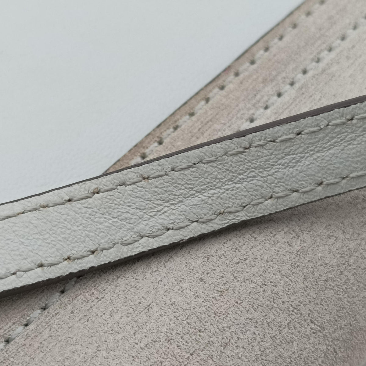 Pre-owned Chloe FAYE Blue×Grey Leather × suede  shoulderbag | stylenewstar