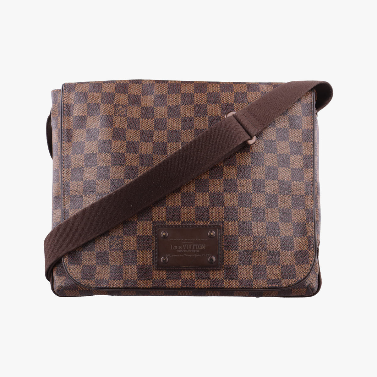 Pre-owned Louis Vuitton BROOKLYN MM EBENE Damier Canvas N51211 shoulderbag | stylenewstar